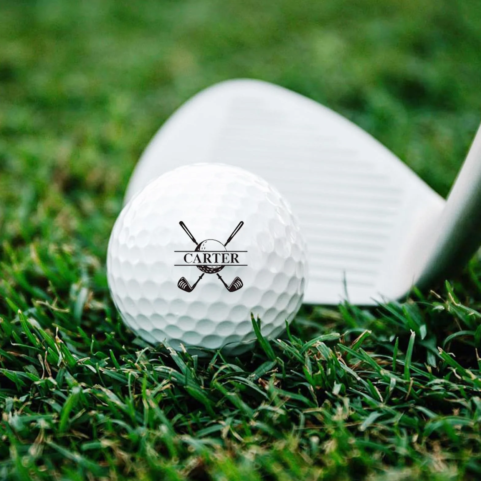 Timbro da Golfball Personalizzato – con Nome, Iniziali o Logo – Inchiostro Impermeabile Ricaricabile – Idea Regalo San Valentino per Golfisti, Uomo, papà