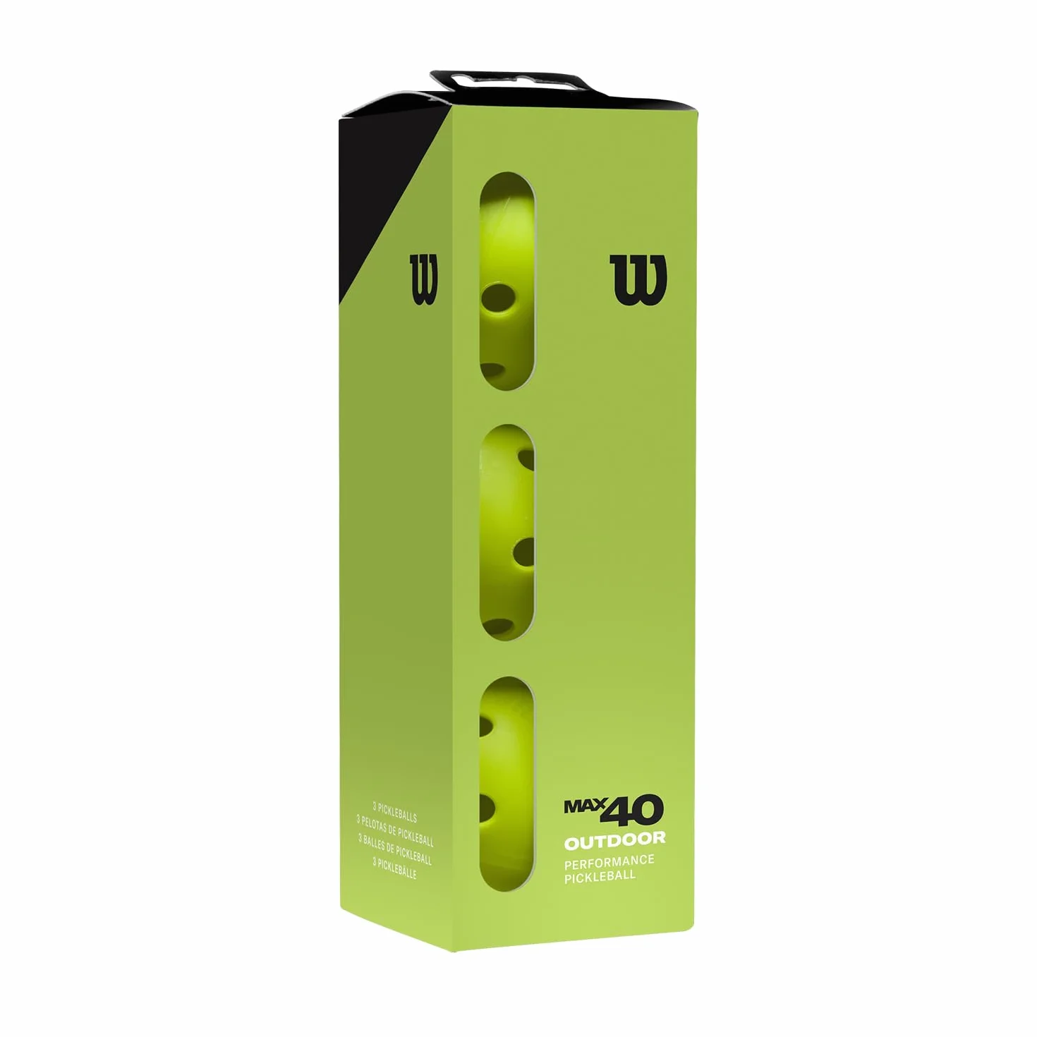 Wilson Palline da Pickleball Max 40, Confezione da 3, Verde