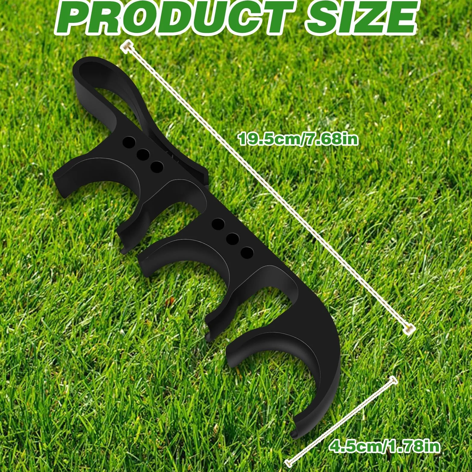 Porta Palline da Golf 2 in 1 a Sgancio Rapido, Nero, 3 Palline e 6 Tee