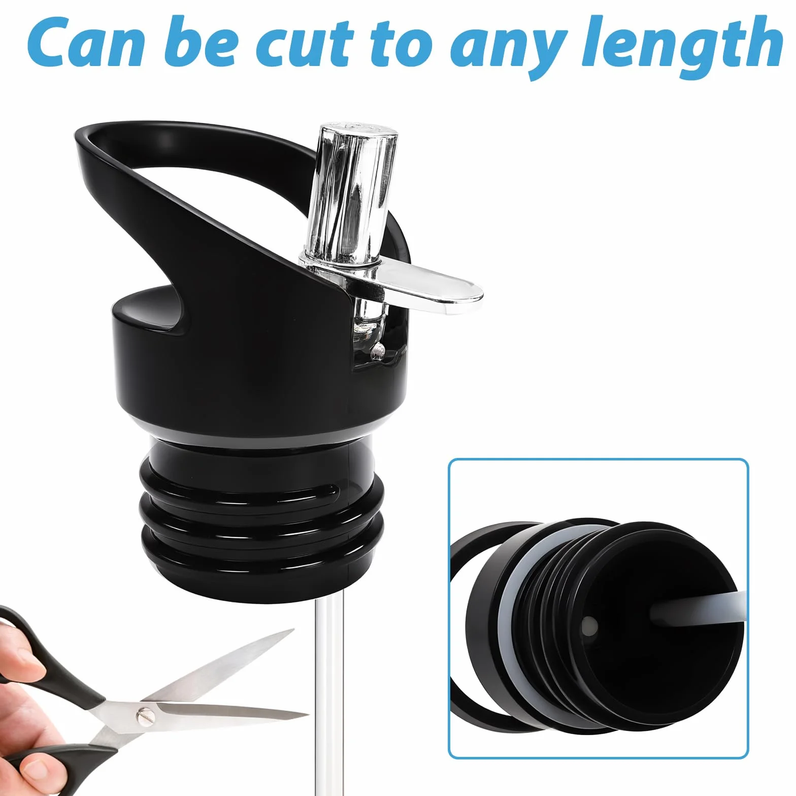Tappo Borraccia Ricambio con Cannuccia per Hydro Flask Bocca Standard 1,91/1,94 Pollici - 3 Pezzi