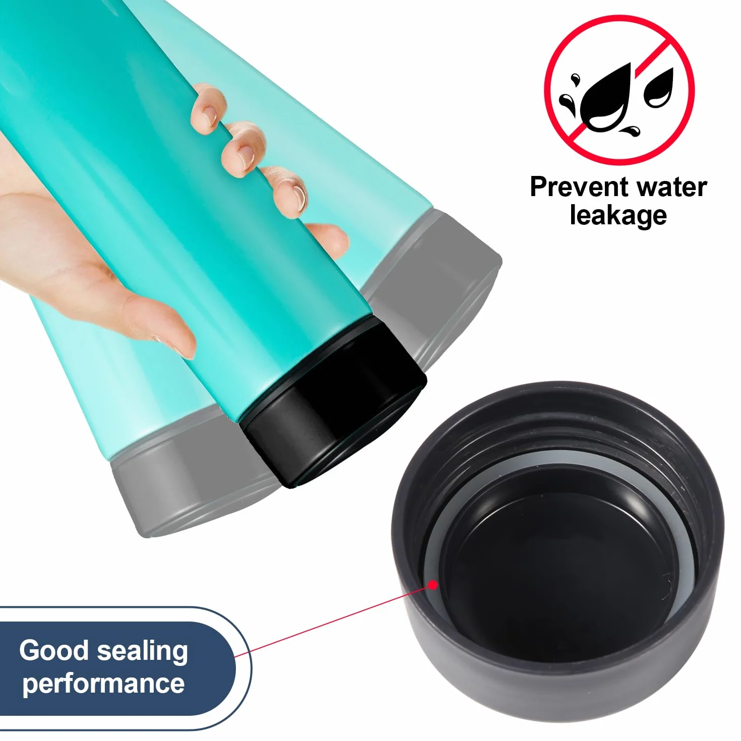 Sostituzione Guarnizione in Silicone per Hydro Flask Bottiglie a Bocca Larga, 5cm O-Ring Ricambio per 12-40 Once