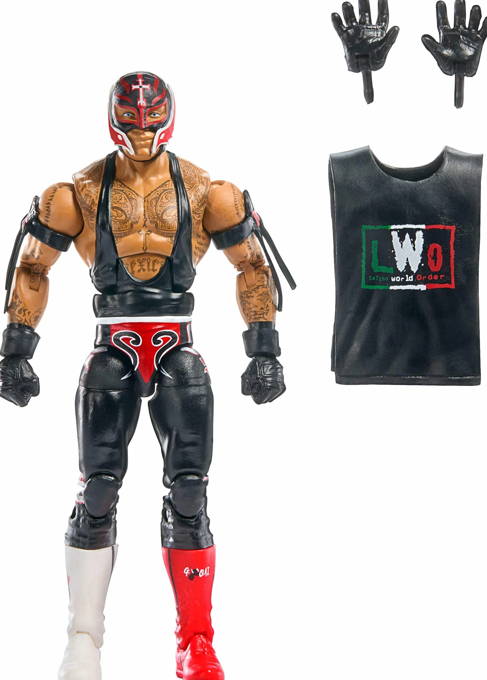 Mattel WWE Elite Collection Top Picks - Set di action figure e accessori, Rey Mysterio, 15,2 cm, da collezione, con mani intercambiabili, abbigliamento da ring e 25 punti di articolazione