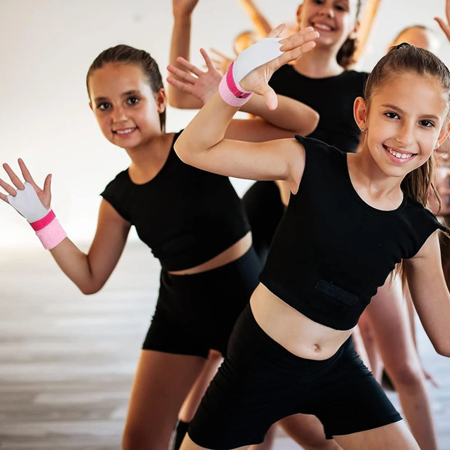Manopole Paracalli Ginnastica Artistica Bambina con 4 Cinturini Protezione Polso Crossfit Palm Protector Grips