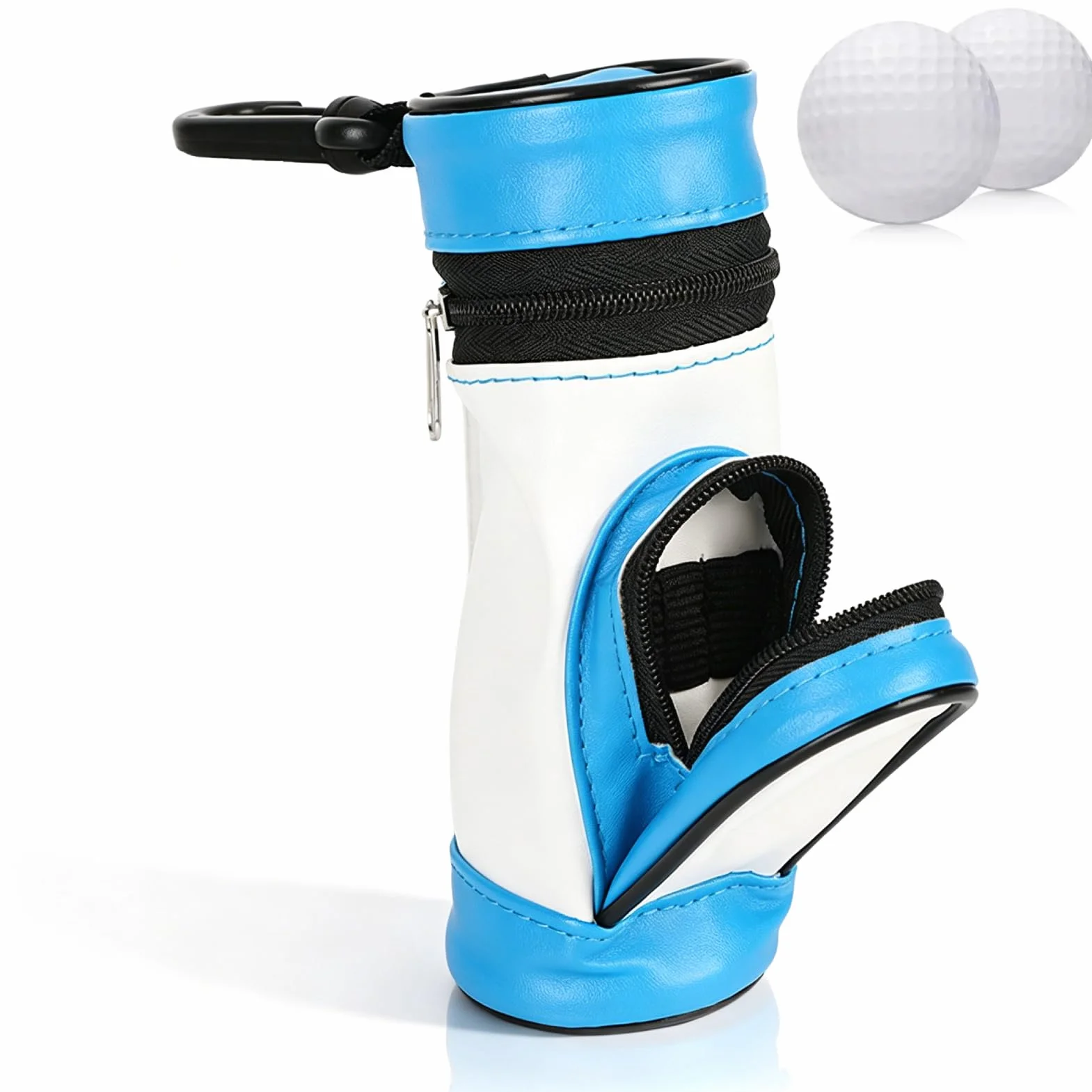 Borsa da Golf Porta-tee Porta-palline Clip da Cintura Accessori Regali (Blu)