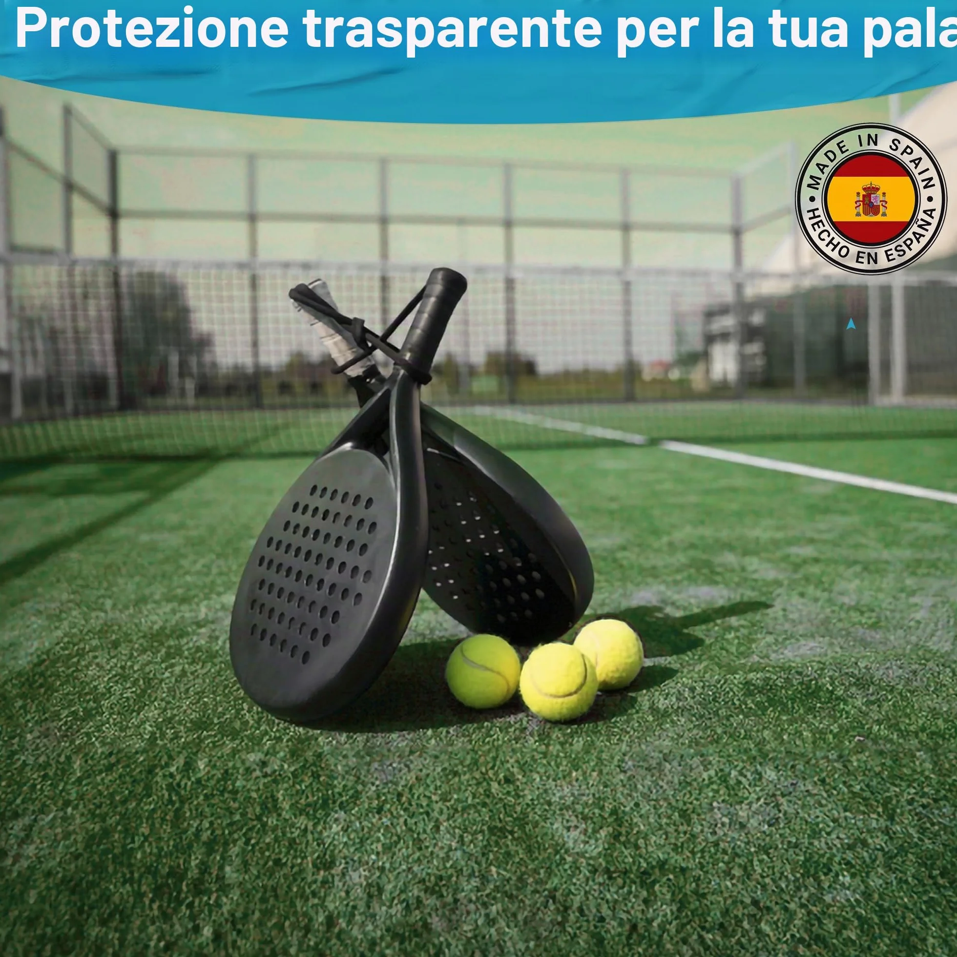 Protezione Racchetta Padel Trasparente 35 x 370 mm - Protettore Padel Accessori - 2 Pezzi