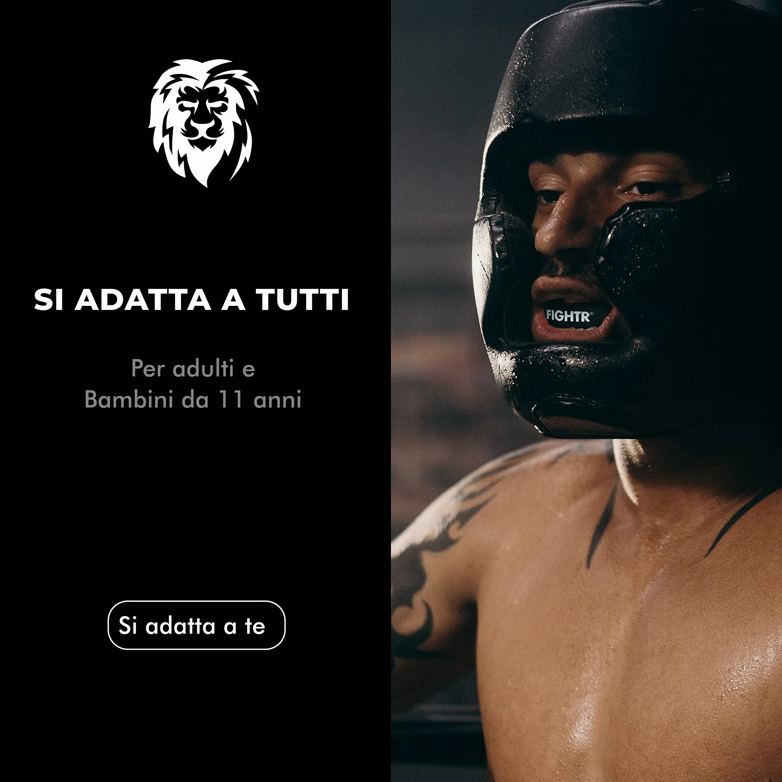 FIGHTR® paradenti sportivo regolabile per boxe MMA Muay Thai Hockey arti marziali con scatola igienica