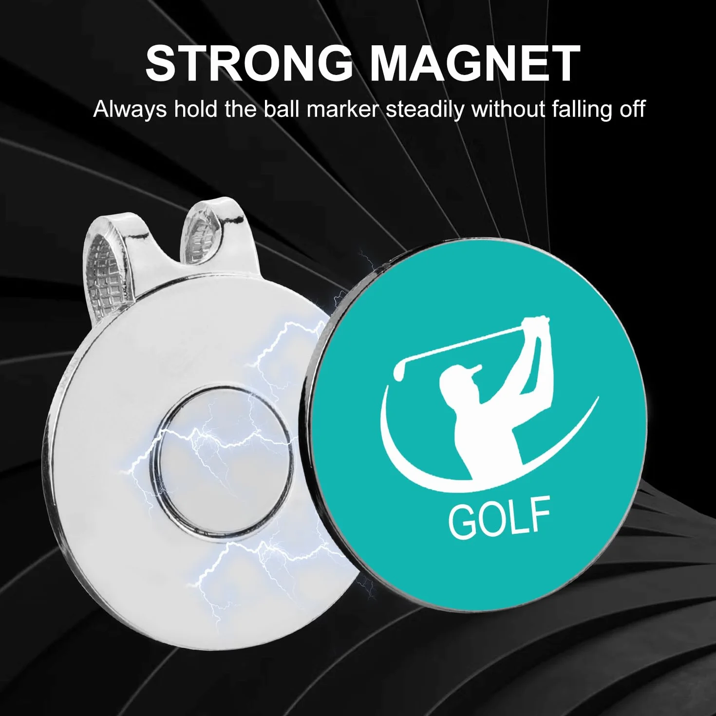 PEUTIER 6 Pezzi Clip per Cappelli Segna Pallina da Golf Magnetica Supporto Accessori da Golf