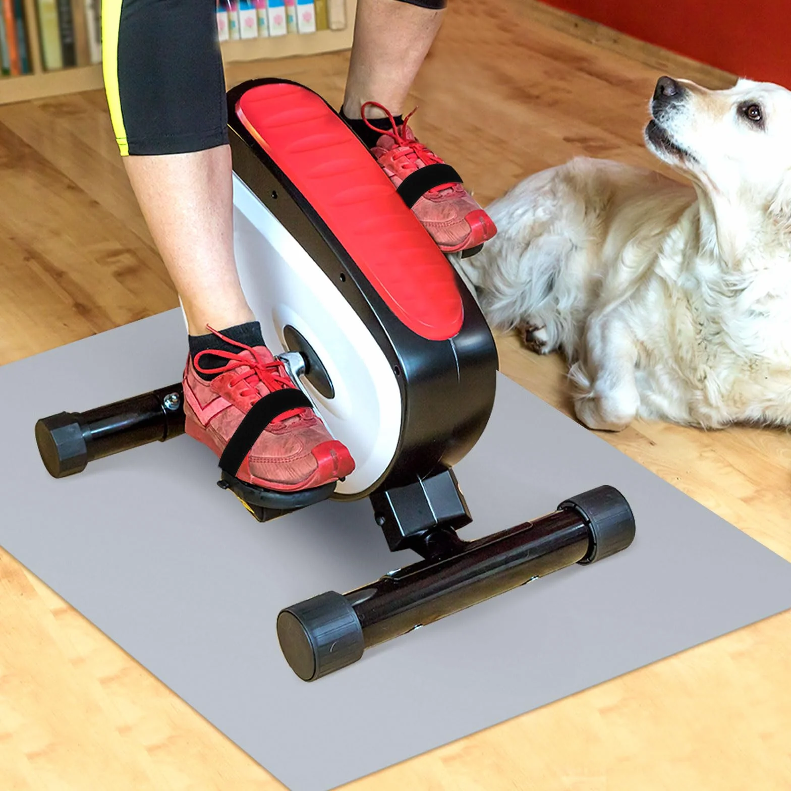 Tappetino Antiscivolo per Esercizi Gambe con Fascia 60x55 cm