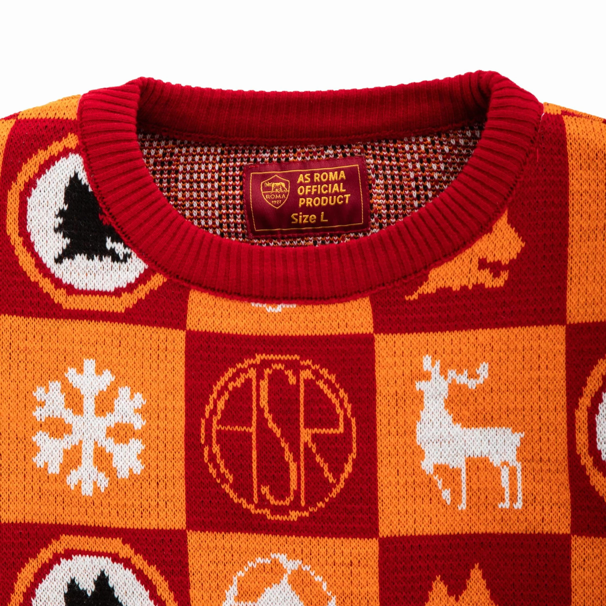 AS Roma Maglione Natale, Unisex-Adulto