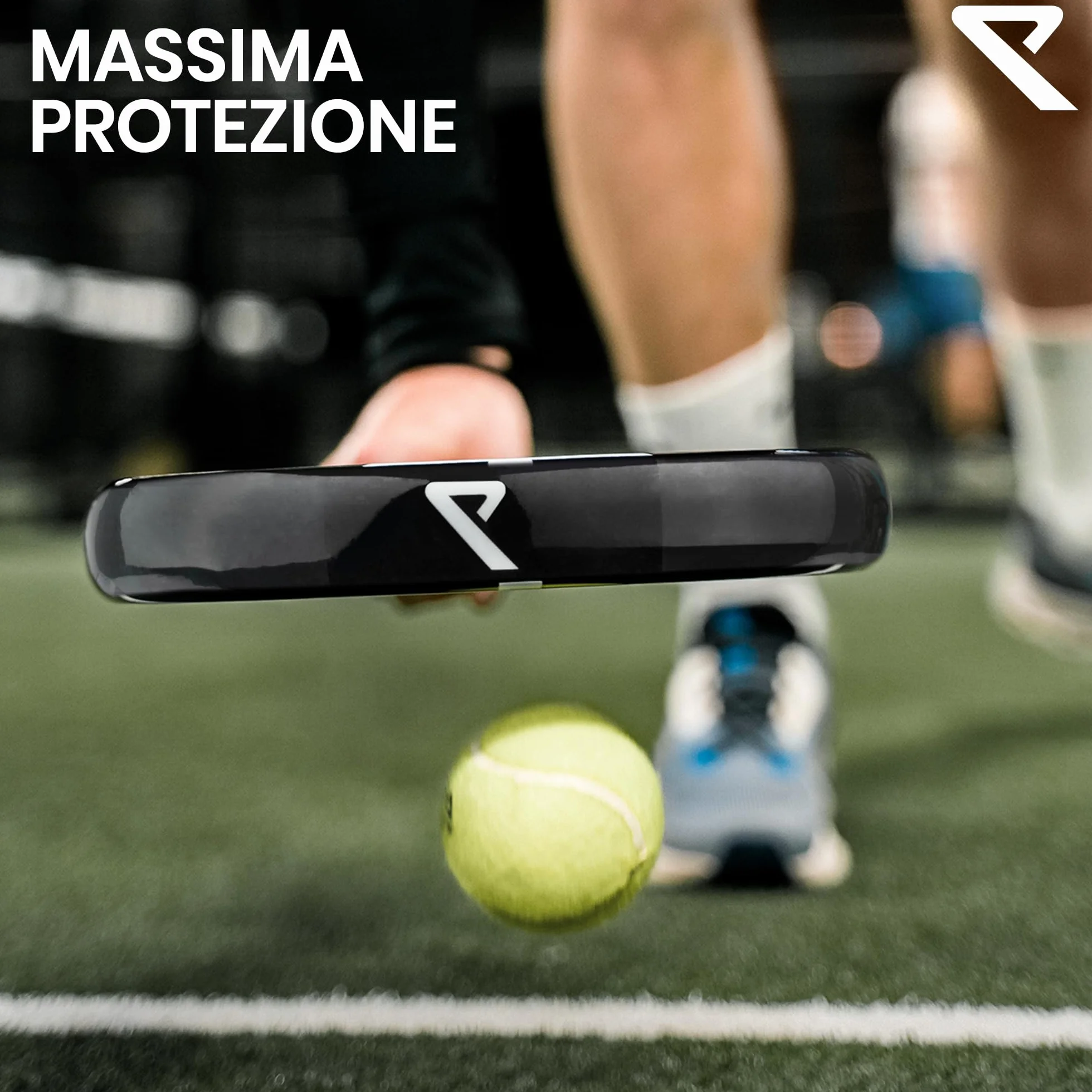 RYZE Protezione Racchetta Padel Trasparente Superficie Liscia Paracolpi Padel Confezione da 2