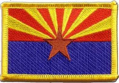 Toppa con bandiera USA Arizona, 8 x 6 cm