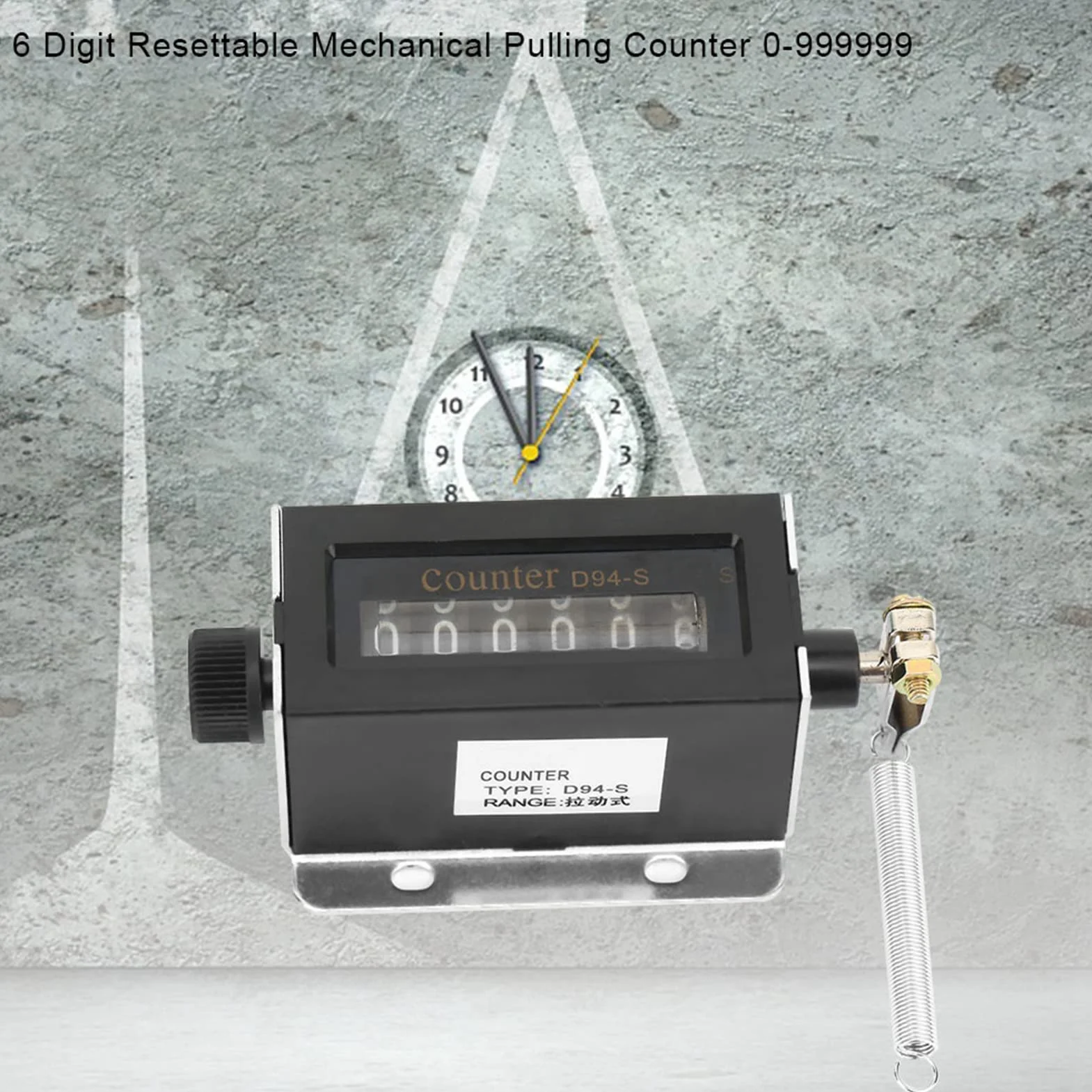 Contatore Contapersone Manuale Meccanico Metallo 6 Cifre Portatile 0-999999 Tipo Pull 88g