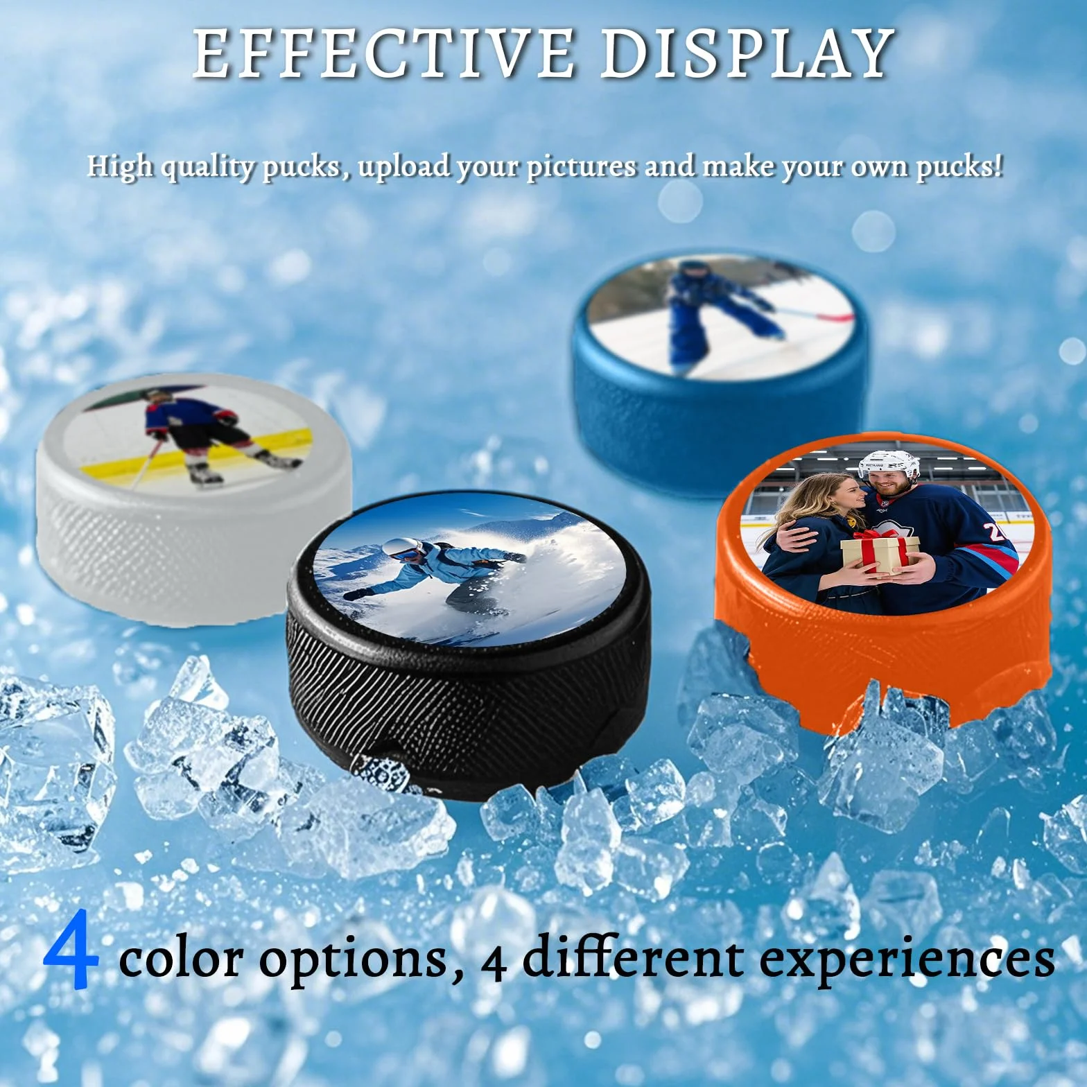Puck da Hockey Personalizzati con Foto e Logo,Puck da Hockey su Ghiaccio da Competizione Standard Personalizzati,Regali di Hockey per Tifosi Uomo Ragazzi Fidanzato Marito papà Allenatore