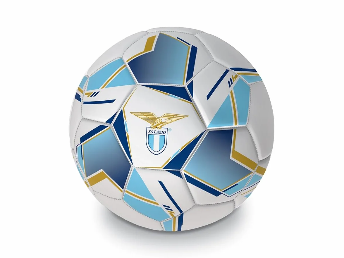 Pallone da Calcio Cucito S.S. LAZIO PRO Misura 5 400g Bianco Celeste