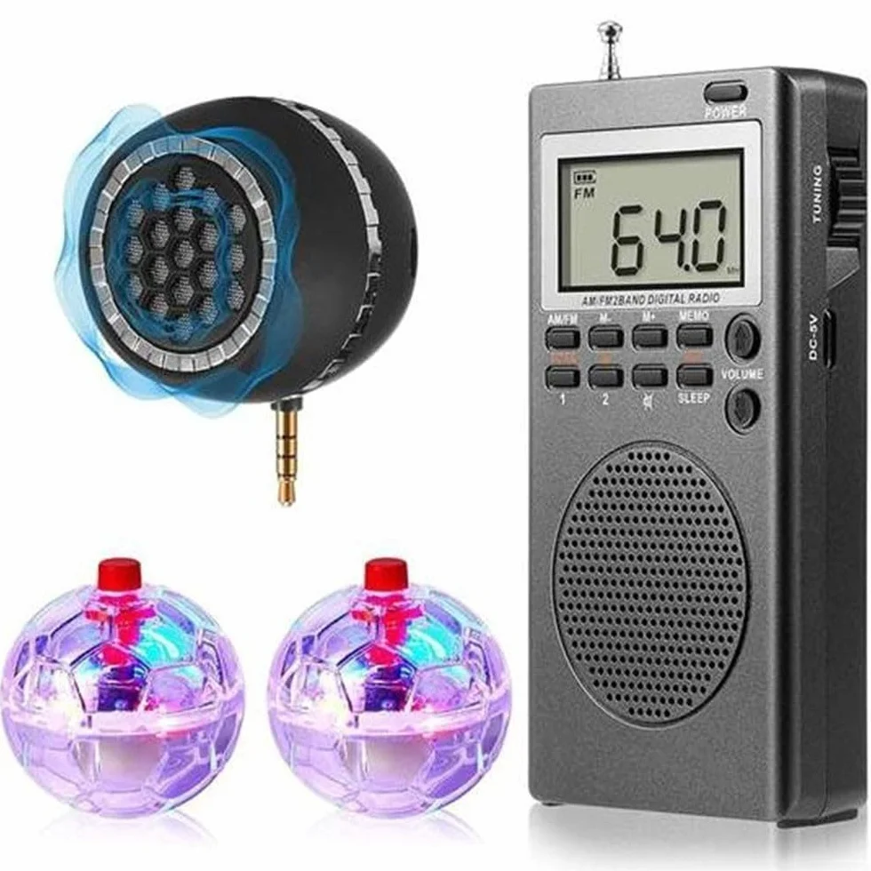 Set attrezzature da caccia ai fantasmi, kit portatile per indagini paranormali con radio integrata a batteria al litio (6 pezzi)