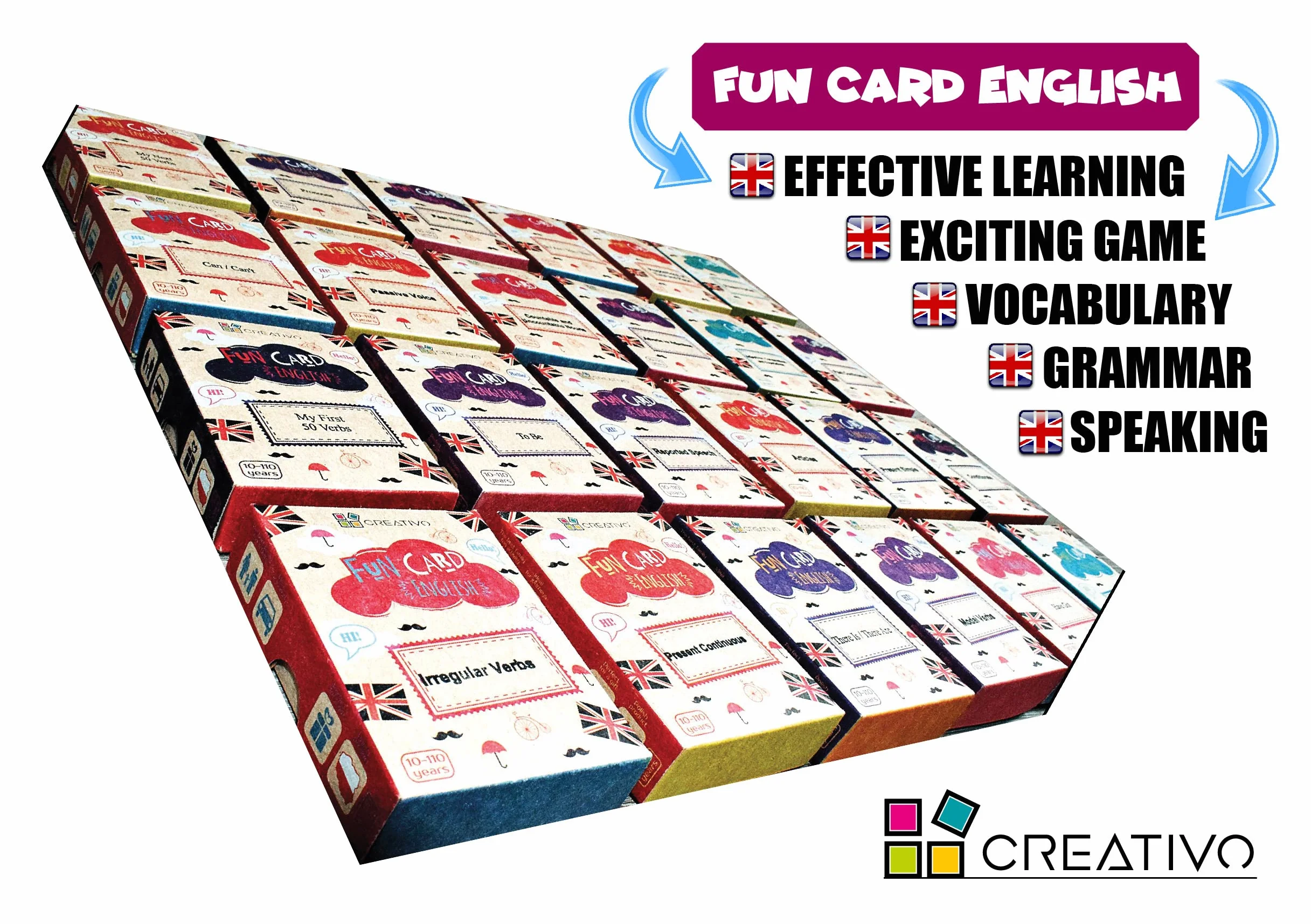 Fun Card English 100 IDIOMS in Conversation (Grammar and Vocabulary Flashcards + Exciting Game)