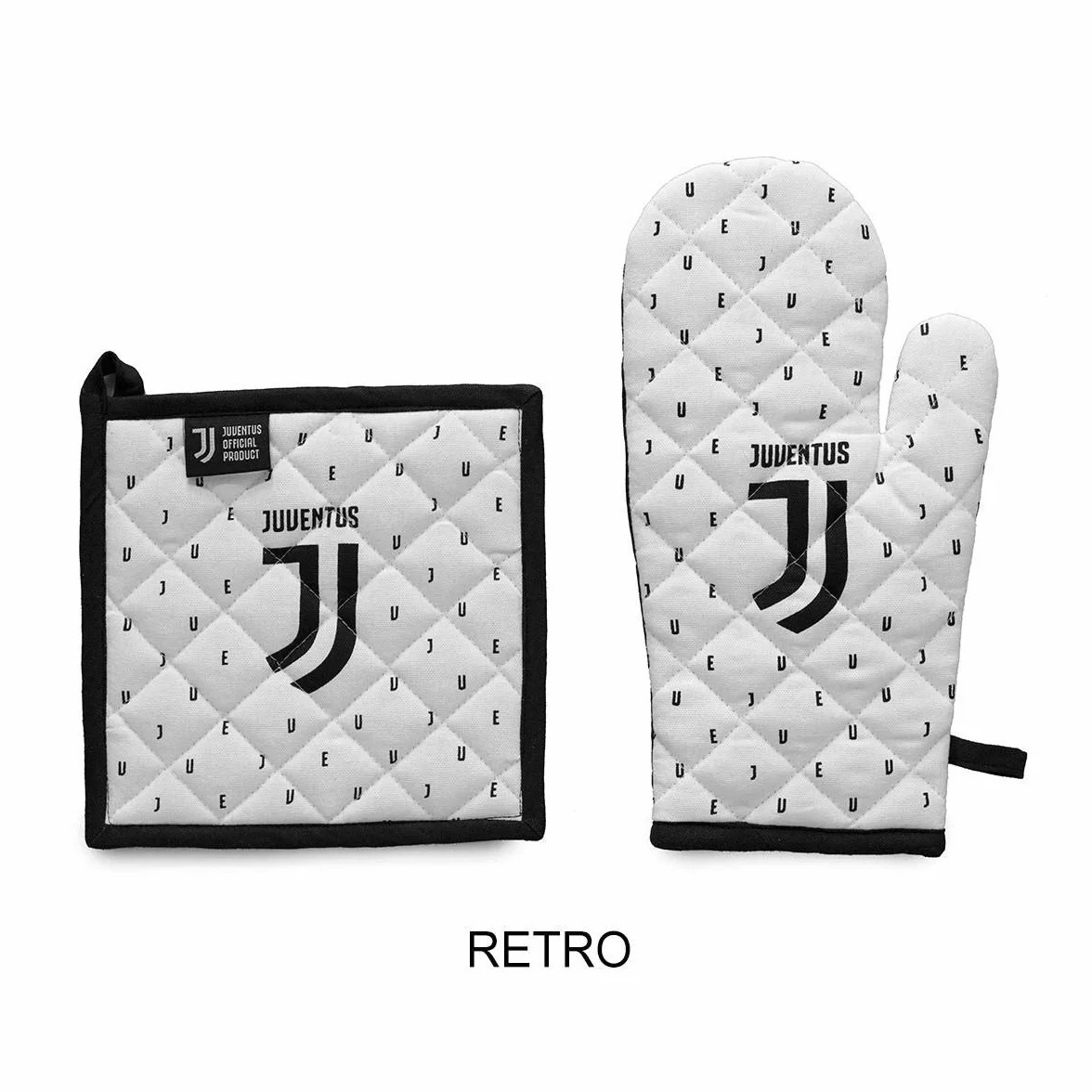 hermet Juventus 52601002131 Set Barbecue, Cotone, Nero, 18 x 30 x 1 cm