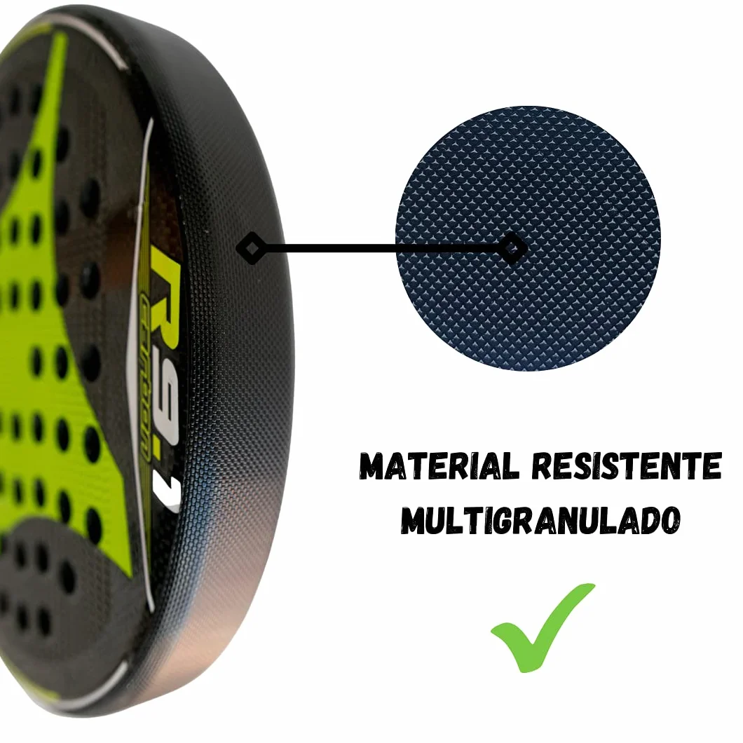 Protezione racchetta da paddle nera finitura ruvida 35 x 370 mm adesivo padel incluso