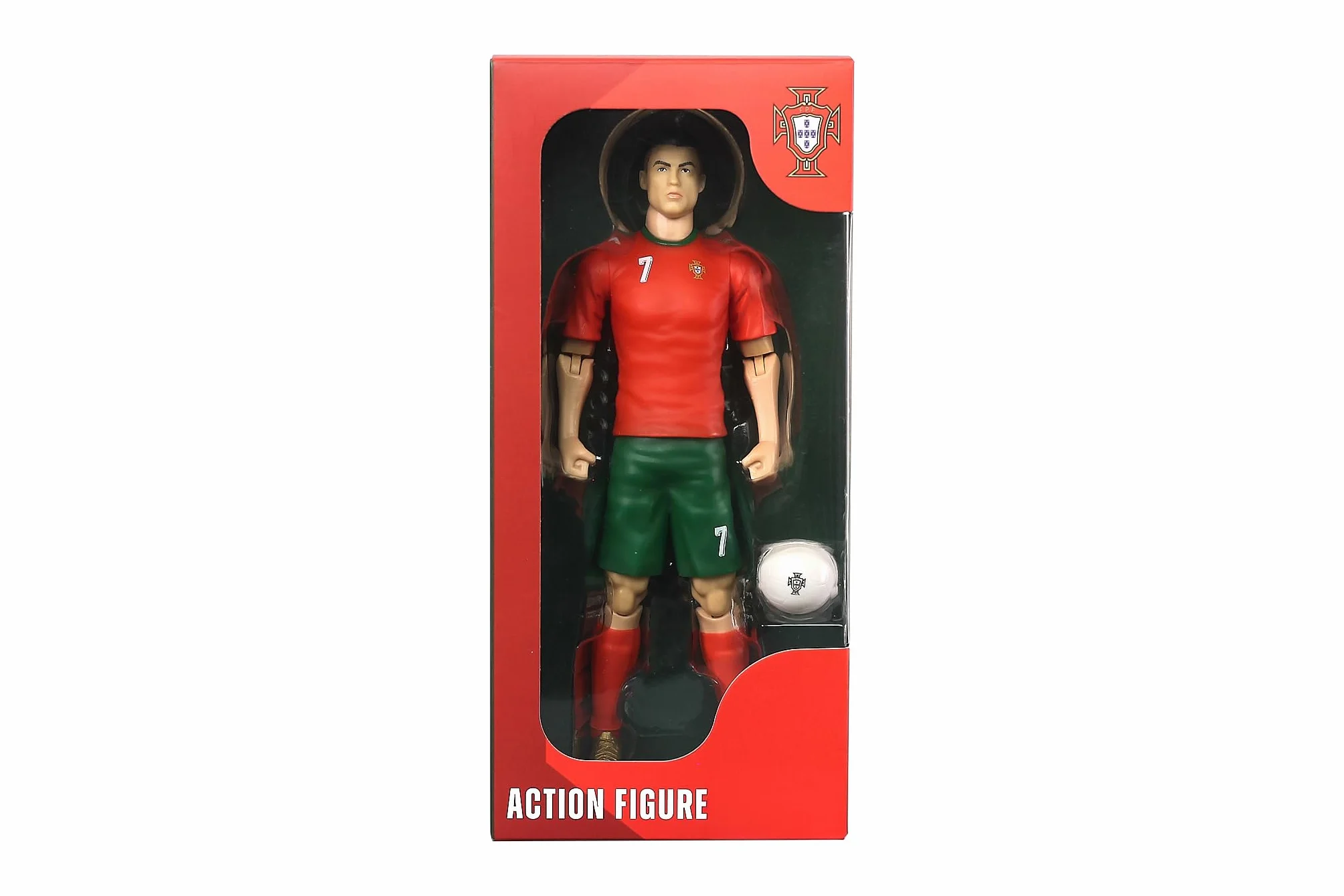 Megableu - Statuetta Calcio Ronaldo - 20 cm - Grande Figura Calciatore Realistico & Articolato - Licenza Ufficiale - 10 Punti Articolazione - Giocattolo Calcio Team Portogallo - Idea Regalo Fan
