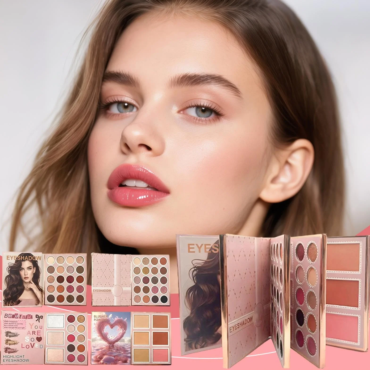 Libro Palette Per Trucco Multifunzionale Illuminante Viso A Lunga Durata