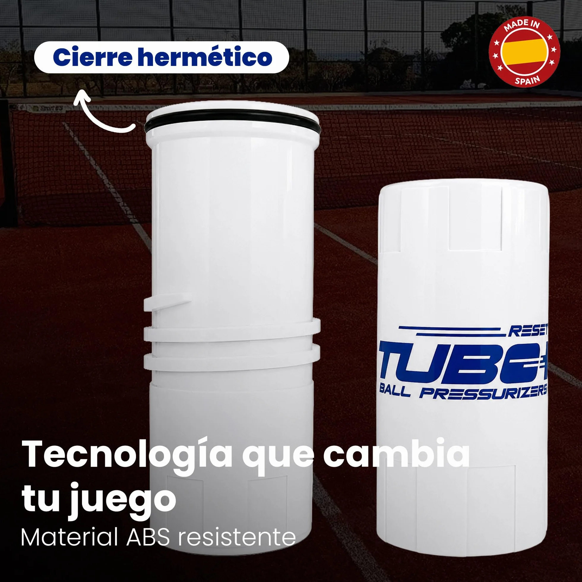 TUBOPLUS X3 Pressurizzatore per Palline da Padel e Tennis Contenitore Ermetico 3 Palline