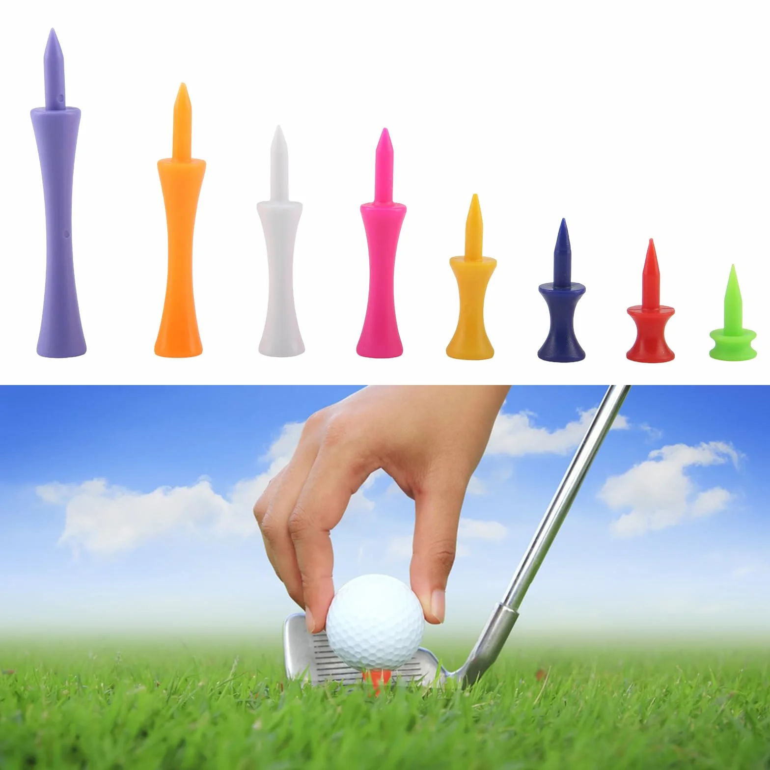125 Pezzi Tee da Golf in Plastica Multicolore Castle Tee Accessori Infrangibile Riutilizzabile Portatile Tees da Golf per i Golfisti per La Pratica Allenamento e Regalo o Famiglia