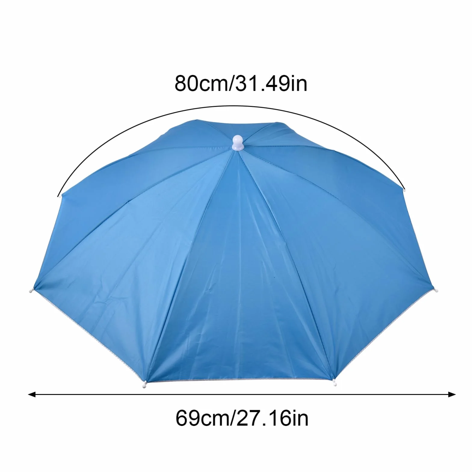 Generico Cappello da Ombrello | Cappello Ombrello da con Elastico | Protezione UV Cappuccio per Ombrello Copricapo Regolabile per Golf Campeggio Spiaggia Giardinaggio Parasole all'aperto
