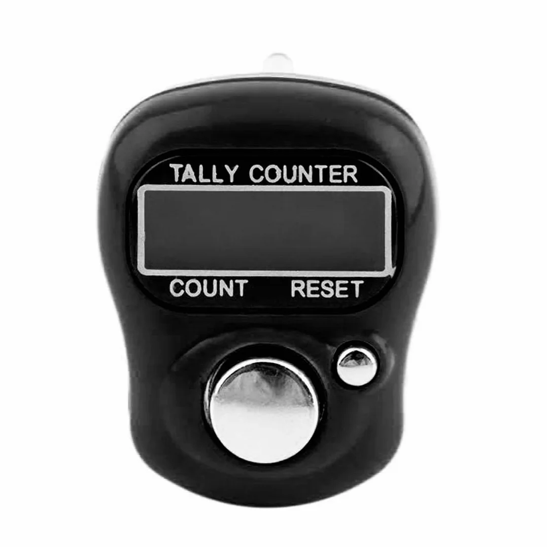 LCD Electronic Digital Finger Ring Stitch Marker Row Counter Clicker Timer