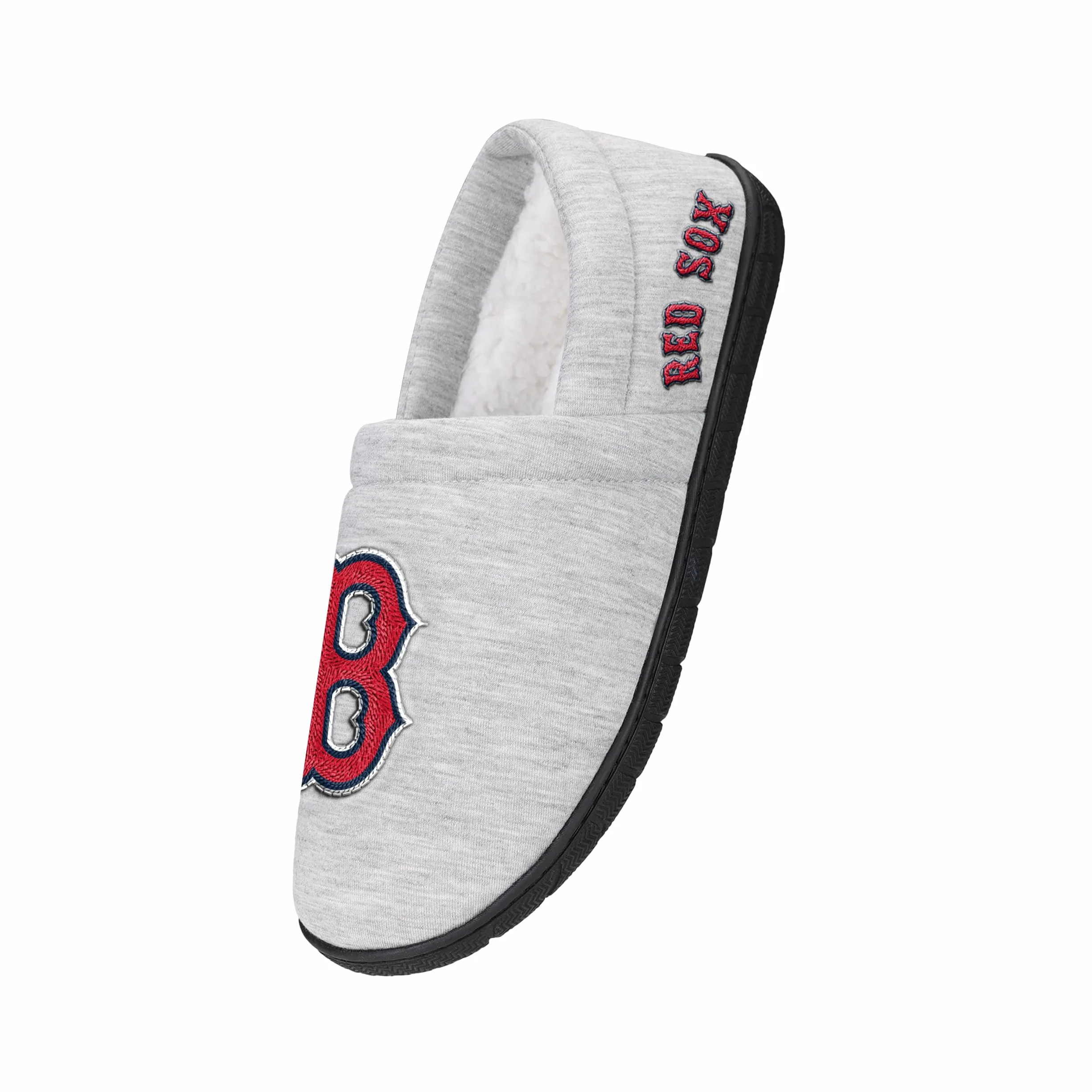 FOCO - Mens MLB Team Big Logo Grigio Felpa Sherpa Mocassini Pantofole Adulto