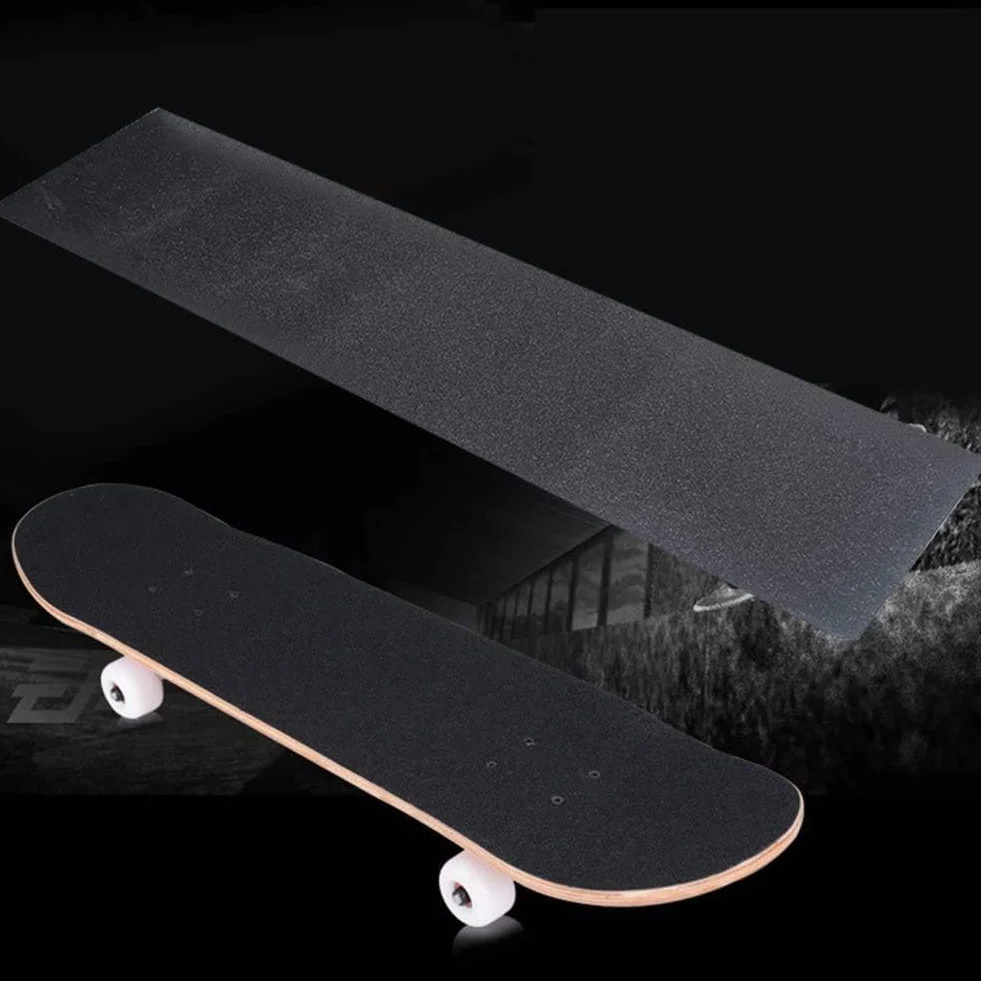 Nastro adesivo per skateboard 83,8 x 22,9 cm impermeabile nero POFET