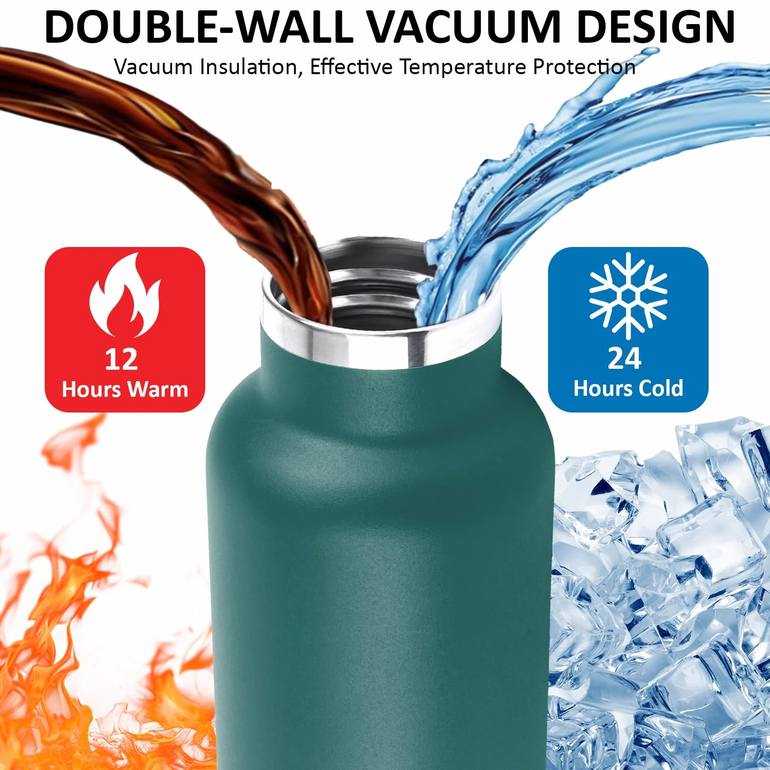 Borraccia Termica Acciaio Inox 1 Litro Senza BPA 18/8