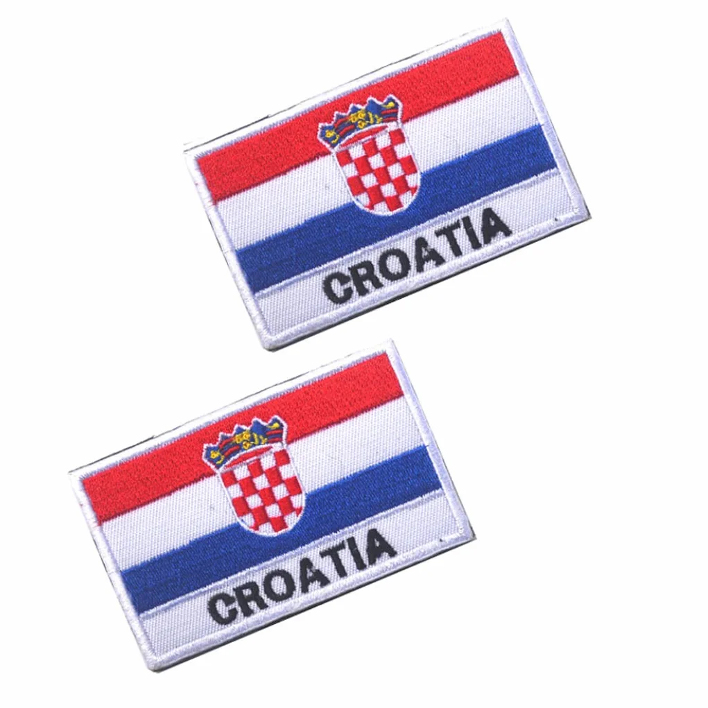 Bandiera croata Bandiera Croazia Ricamo da Braccio Bandiera Nazionale Patch Braccio Adesivi Magico