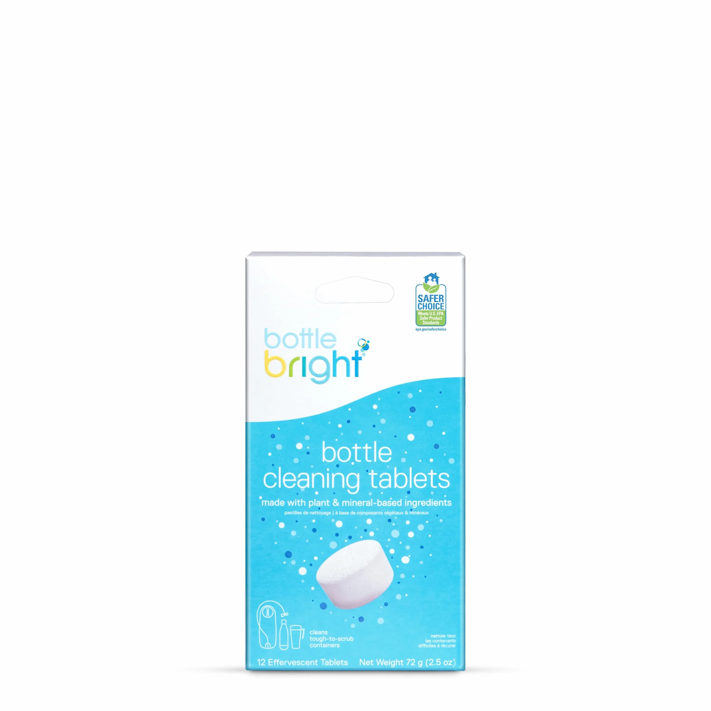 BOTTLE BRIGHT 12 Compresse Pulisce Borracce Termiche Bottiglie Acciaio Inox Contenitori Riutilizzabili