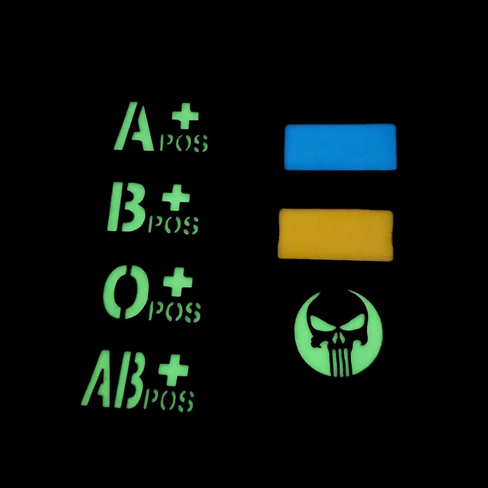 Militari Patch Striscia Luminosa Di Identificazione Del Gruppo Sanguigno, Badge Riflettente, Fibbia Zaino, Patch Di Espansione Personalizzata, Adatta Per Sistema Molle