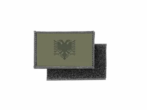 Akachafactory Toppa con stampa Camo Camouflage Distintivo Bandiera Albania Albanese