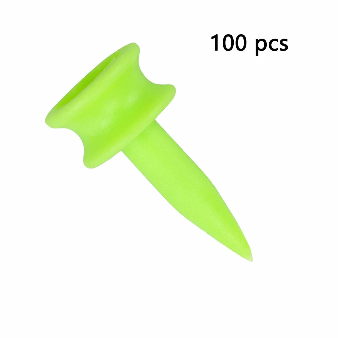 T da golf in plastica, 25 mm, colore: verde, 2,5 cm