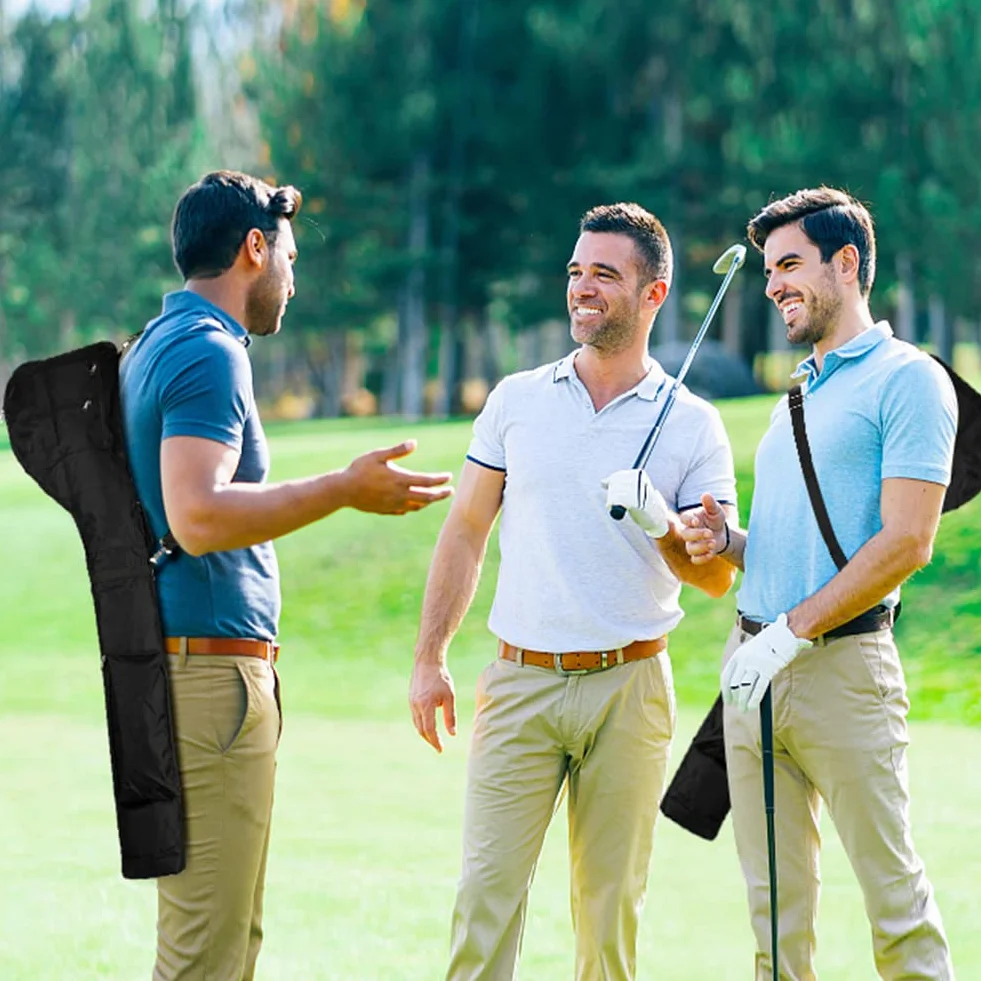 Sacca da Golf Sunday da 49" Pieghevole per 9 Mazze - Borsa da Viaggio Impermeabile con Cerniera Leggera per Campo Pratica