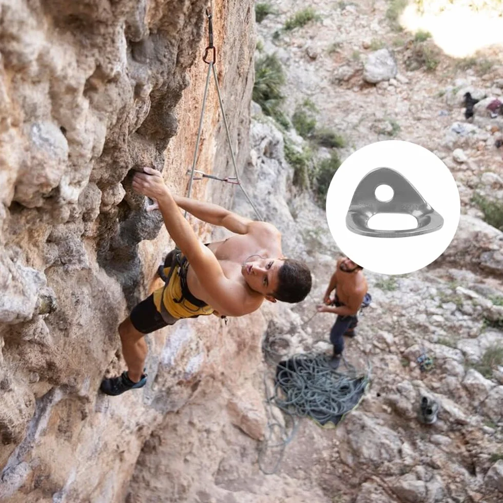 Namvo Set di 4 ganci ad ancoraggio in acciaio inox 2500 kg per arrampicata su roccia