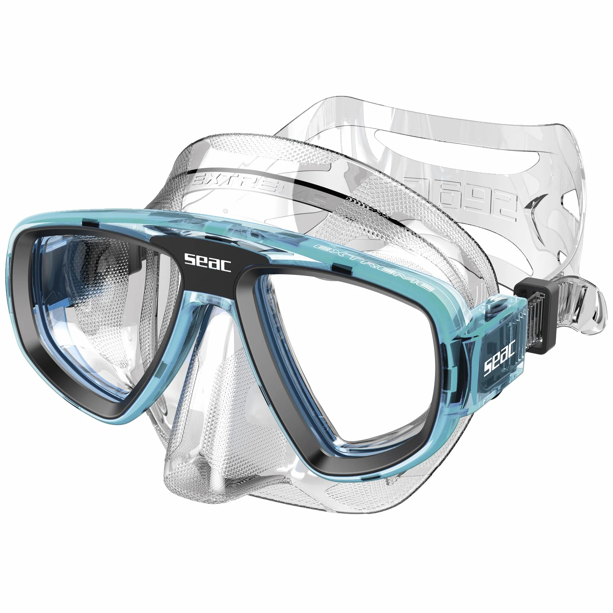 Seac Extreme 50 Maschera da Subacquea e Pesca in Apnea con Lenti Ottiche Opzionali Trasparente Blu