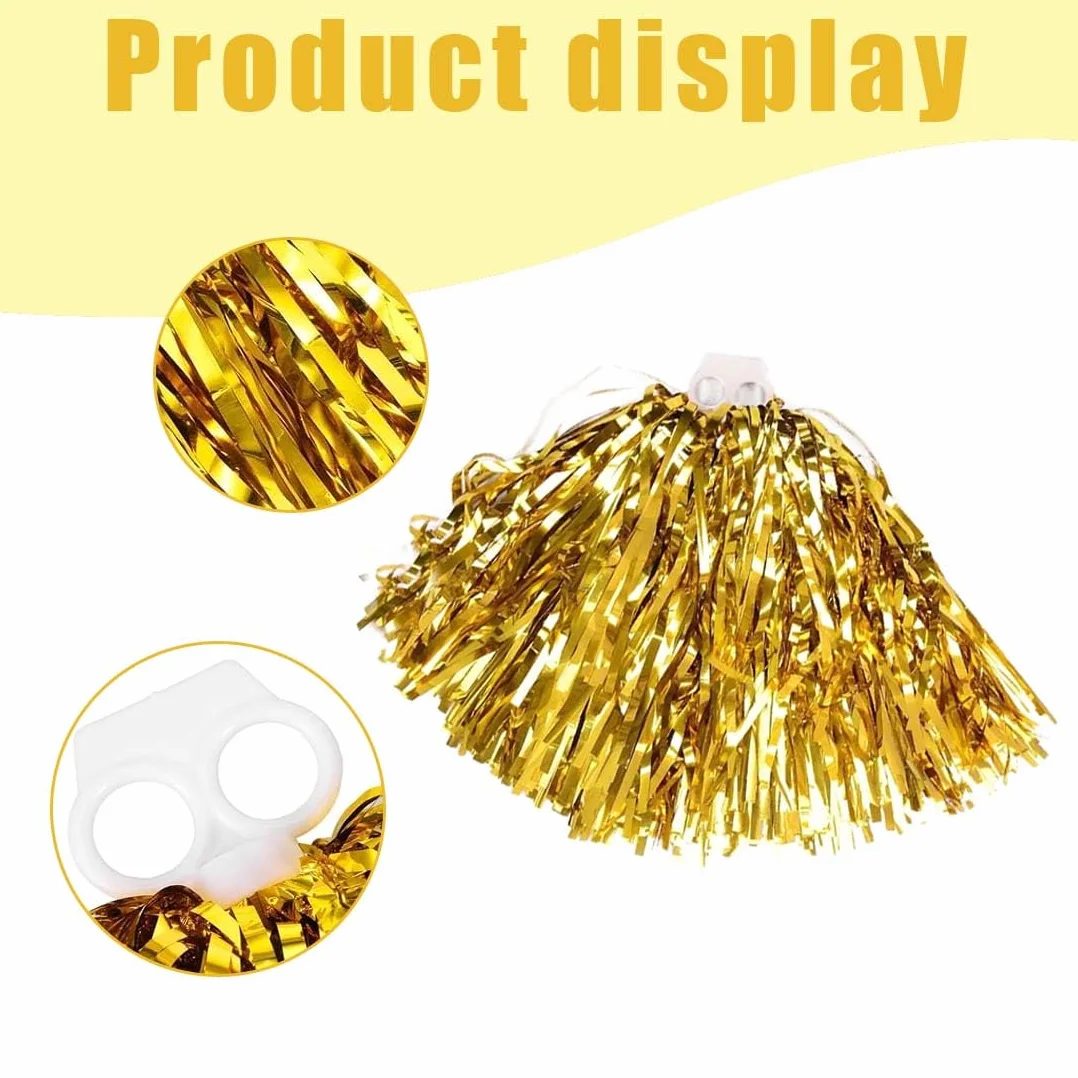 Pom Pom Cheerleading Accessorio Danza per Feste Sport, 2 Pezzo