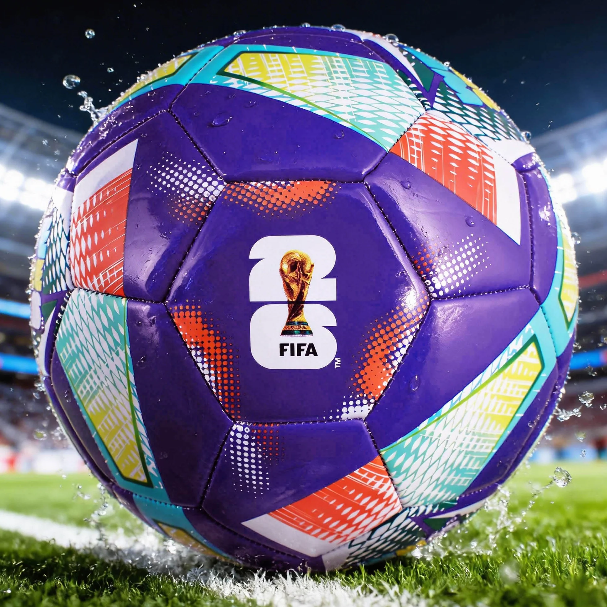 Hy-Pro Pallone da Calcio Taglia 5 FIFA Coppa del Mondo 2026 Ufficialmente Concesso in Licenza