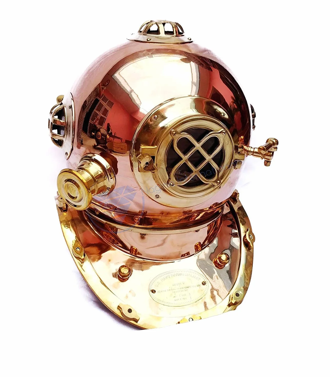 Nautical Antique Brass & Copper Vintage Divers Helmet Diving Gift Home Decor