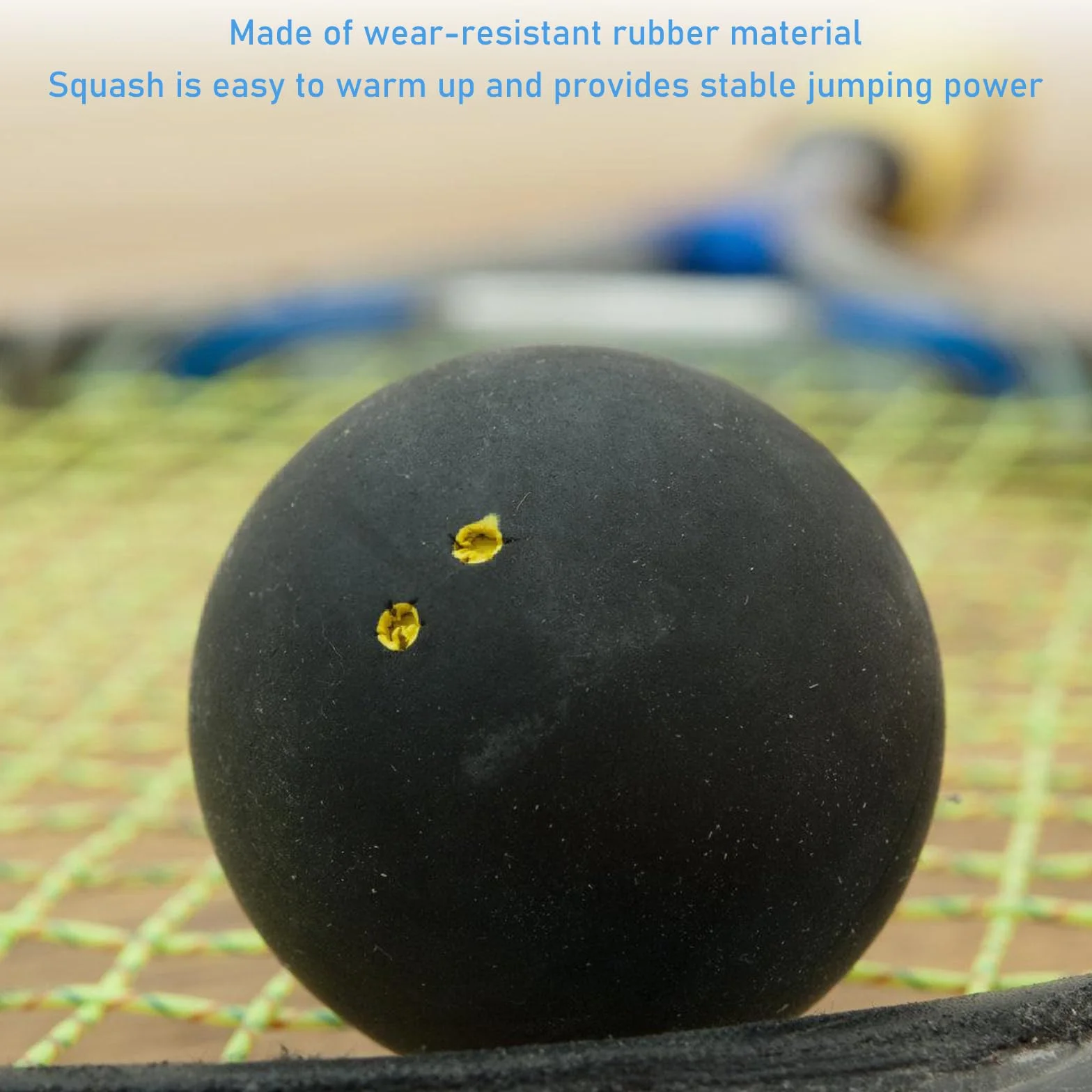 Palline da squash High Bounce, competizione ufficiale, doppi punti gialli, singoli punti gialli
