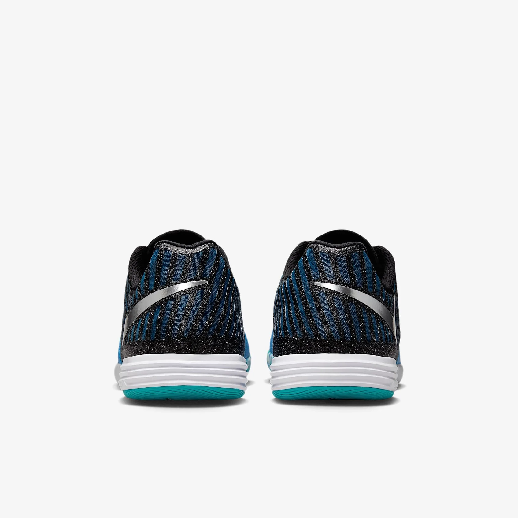 Nike Lunargato II Scarpe da Calcio Basse Interni Argento Metallizzato Blu Nettuno Nero