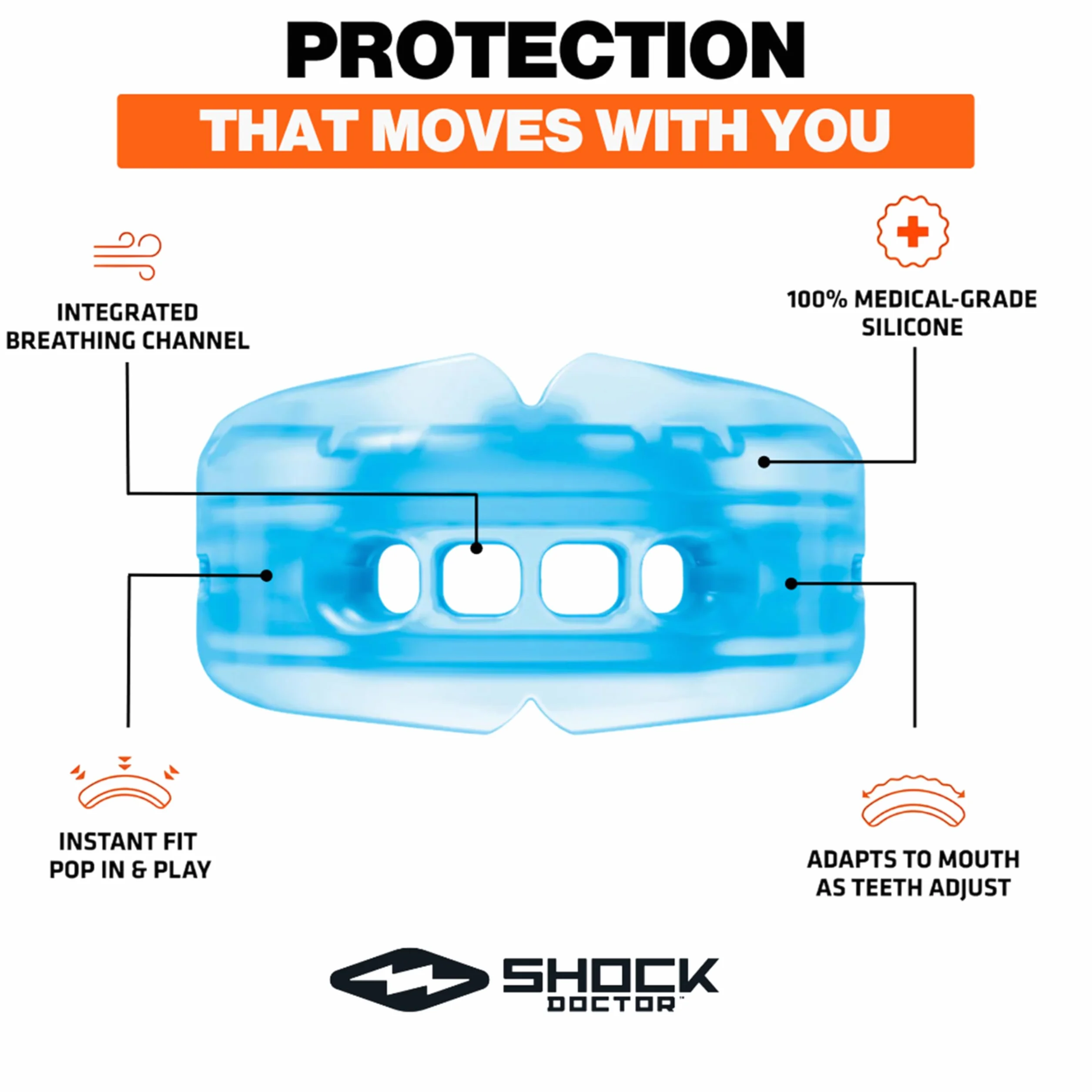 Shock Doctor Paradenti Unisex Double Braces