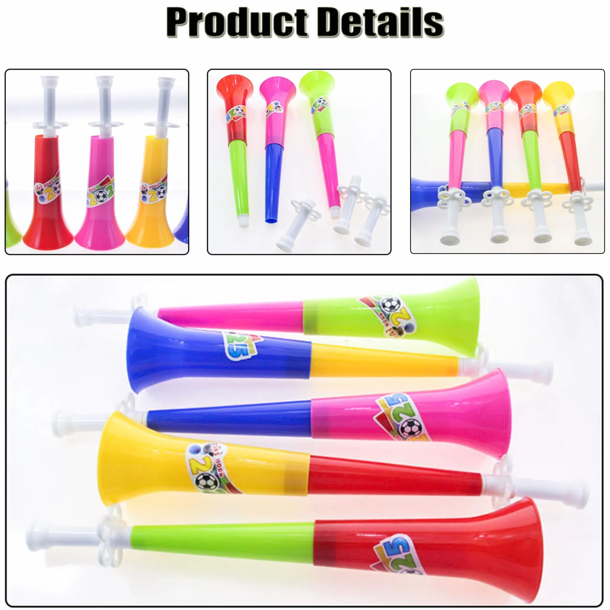 Vuvuzela Horn Molto Forte Tröte Clacson Plastica Fanfara Calcio 2 PCS