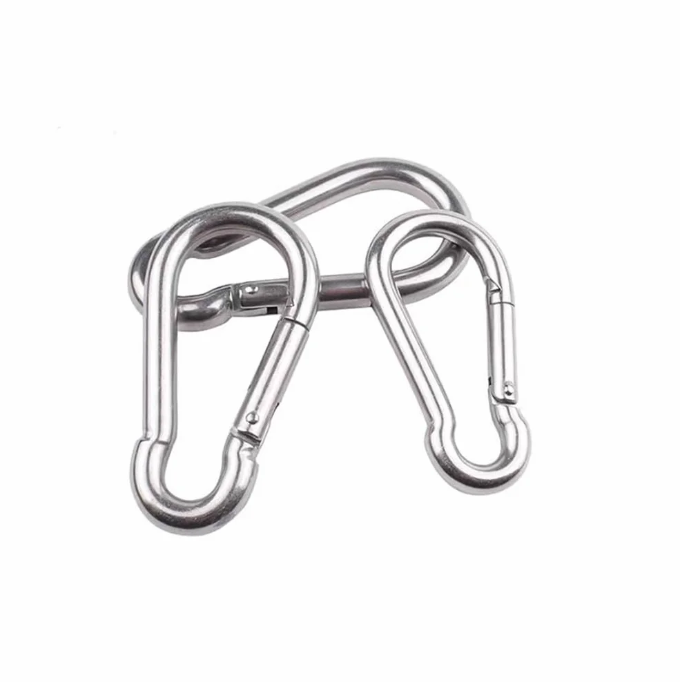 Moschettoni in Acciaio Inox 304 M5 50x5mm 20 Pezzi per Portachiavi Campeggio