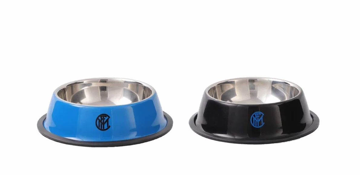 Inter Prodotto Ufficiale Set 2 Ciotole Animali Domestici, Nero Azzurro