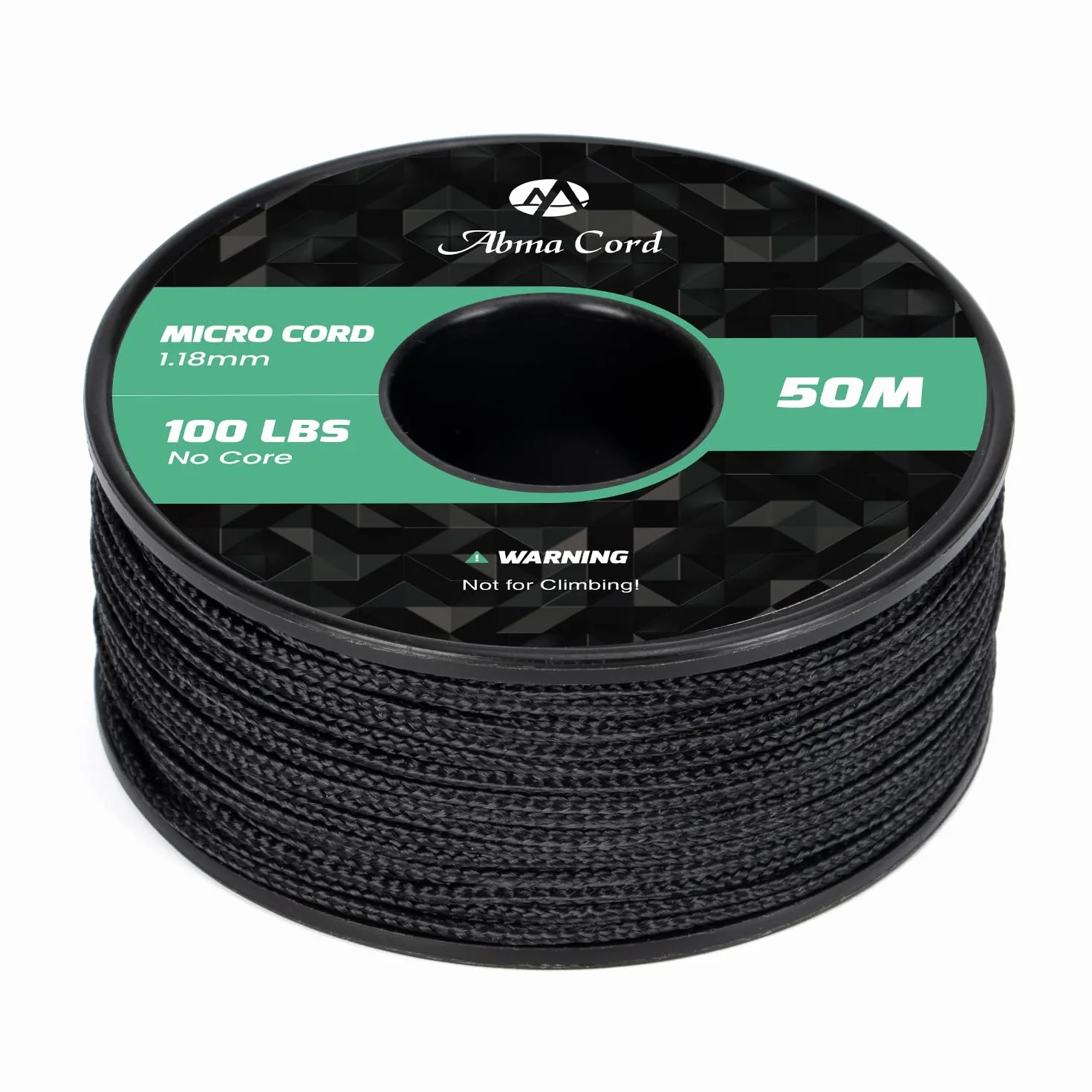 Abma Cord Micro Corda 1,18 mm 50M Bobina Max. 45kg Nero