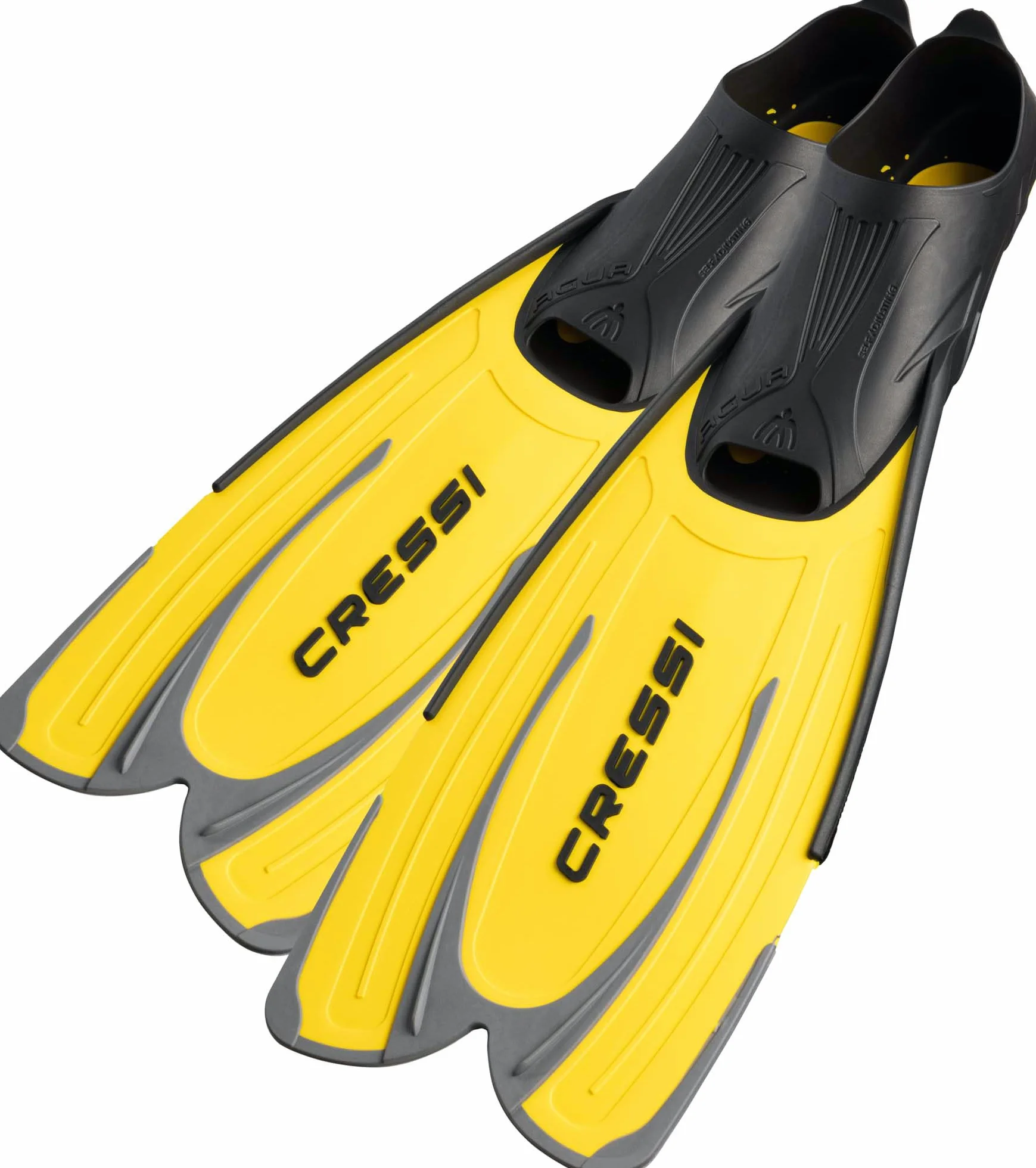 CRESSI Agua Pinne a Scarpetta Leggere per Snorkeling Nuoto e Attività Acquatiche con Calzata Automatica Morbida in Termo-Gomma e Pinna Reattiva – Design Italiano Prodotto in Italia